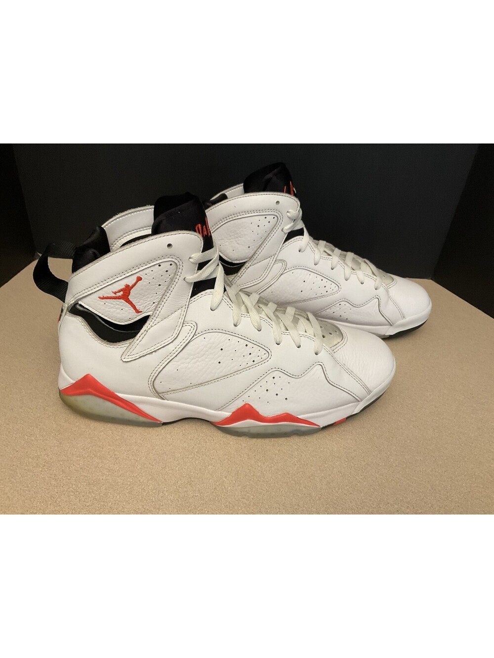 Mens Nike Air Jordan 7 Retro “White Infrared” Athletic Shoes. Size 12. Awesome!